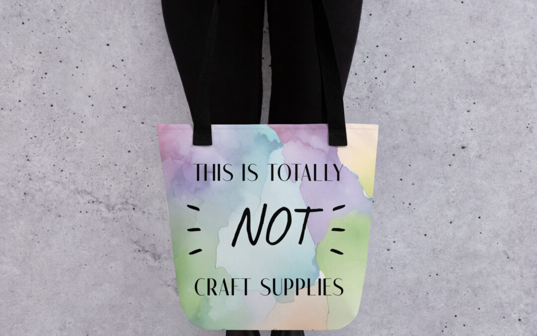 craft supplies tote bag