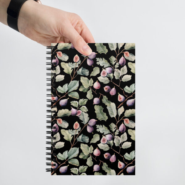 Elegant Fig and Floral Spiral Notebook in Plum – Perfect for Journaling, Notes, and Gift Giving - Image 7