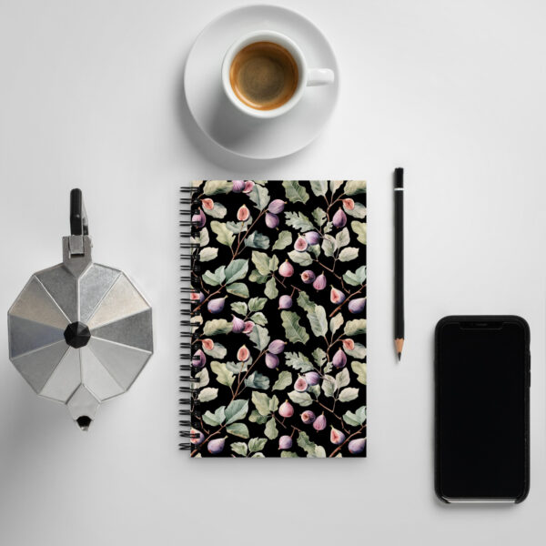 Elegant Fig and Floral Spiral Notebook in Plum – Perfect for Journaling, Notes, and Gift Giving - Image 8