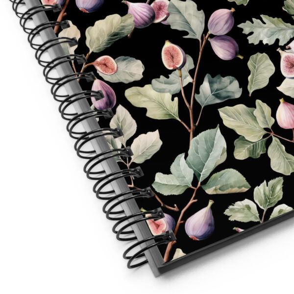 Elegant Fig and Floral Spiral Notebook in Plum – Perfect for Journaling, Notes, and Gift Giving - Image 5